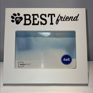 Mainstays White 'My Best Friend' Paw Print Photo Frame